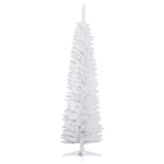 HOMCOM Árbol de Navidad Artificial 180 cm con 390 Puntas Decoración Navideña para Interiores Fácil de Montar Blanco