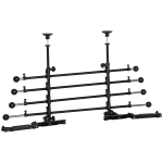 PawHut Reja de Seguridad de Coche para Perros Ajustable 85-140x40-50 cm Rejilla Separadora para Mascotas Negro