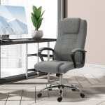 Vinsetto Scaun de Birou Ergonomic Recliner cu Inaltime Reglabila, Gri 62x62x110-119cm