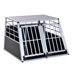 PawHut Transportor pentru Câini din Aluminiu cu Perete Mobil și Închidere, 104x91x69cm