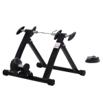 HOMCOM Rollentrainer Fahrradtrainer Heimtrainer Magnetbremse 26"-28"/700C Stahl Schwarz