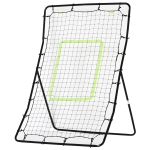 HOMCOM Kickback Rebounder bramka ścianka do odbijania siatka stal 75x126 cm czarny