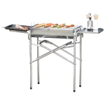 Outsunny grill na węgiel drzewny Grill grill na węgiel drzewny stojak na grilla grill ogrodowy