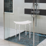 HomCom scaun pentru dus, antialunecare, 50x50,6x39,5-56,5cm