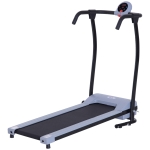 HomCom Tapis Roulant Elettrico miglior tapirulan salvaspazio Pieghevole con Schermo LED 0.6HP - Nero e Grigio
