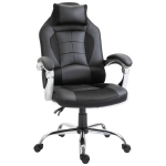 Homcom Fauteuil chaise de bureau manager grand confort hauteur/inclinaison dossier réglable noir