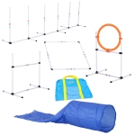 PawHut Set per Addestramento Cani con Salto, Tunnel, Slalom e Anello