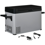 Outsunny Koelbox met stekker 50L LCD Display 2 Modi Compressor voor Auto Reizen en Boot Camper, Grijs en Zwart