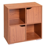 HOMCOM Mobilier Librarie cu 4 Compartimente si Panouri Particule 60x 29 x60cm