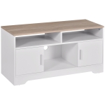 HOMCOM Meuble TV avec 2 Compartiments Ouverts 2 Armoires à Porte Armoire Ouverte