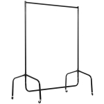 HOMCOM Portant Tringle à vêtements Acier Charge Max. 140 Kg dim. 120L x 60l x 170H cm Noir