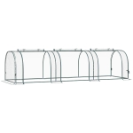 Outsunny Estufa para Jardim Terraço Cultivo de Plantas 296x100x80cm Aço e PVC