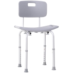 HOMCOM Chaise de Douche siège de Douche Ergonomique Hauteur réglable Pieds antidérapants Charge Max. 136 Kg alu HDPE Gris