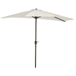 Outsunny Demi Parasol de Jardin Crème 2,69 x 1,38 x 2,36 m