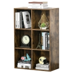 HomCom biblioteca de perete, stil industrial, 65,5x30x97,5 cm