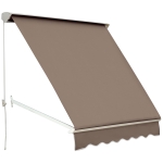 Outsunny Store Banne Manuel Marron 180 x 70 cm