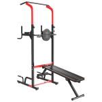 Homcom Stazione da Fitness Pieghevole con Altezza Regolabile 180-230cm con Barra