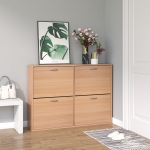Homcom Dulap Pantofi capacitate 24 Hol si Dormitor Lemn 120x24x81cm