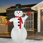 Outsunny Om de zapada gonflabil de 243 cm cu lumini LED, decoratiuni de Craciun pentru interior si exterior cu umflator inclus
