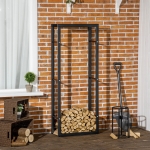 Homcom Raft Lemne pentru Casa si Gradina Greutate maxima 100kg Negru, 60x25x150cm