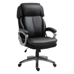 Vinsetto Poltrona da Ufficio Ergonomica con Poggiatesta, Altezza Regolabile e Dondolo - Nero