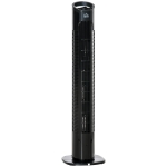 HOMCOM Ventilatore a Colonna 3 Velocità con Oscillazione 70°, Piantana Rotonda e Maniglia di Trasporto, Potenza 50W, Ф20x78.5cm Nero