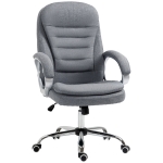Fauteuil de bureau manager grand confort toile lin
