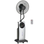 Ventilateur brumisateur sur roulettes 90 W programmable oscillant avec télécommande noir