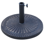 Outsunny Base per Ombrellone Diametro 3,8-4,8cm Motivo Floreale con Manopola Peso 15KG da Giardino Resina 49x32cm