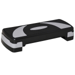 HOMCOM Aerobic-Stepper 3-stufig höhenverstellbar 80 x 31 x 20 cm Schwarz+Grau