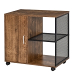 HOMCOM Mobile Multiuso per Stampante con Rotelle Stile Nordico Casa e Ufficio