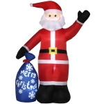 HOMCOM Babbo Natale Gonfiabile da Esterno 243cm, Addobbi Gionfiabili di