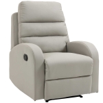 HOMCOM Poltrona Relax Reclinabile con Seduta Imbottita e Poggiapiedi per Casa e Ufficio, 80x91x102 cm, Grigio