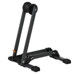 HOMCOM Fahrradständer, Klappbarer Fahrradhalter, Ausstellungsständer, Fahrrad Zubehör, Metall, Grau, 39 x 35 x 45,5 cm