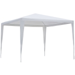 Outsunny Gazebo da Giardino Tenda da Esterno Impermeabile Struttura in Acciaio 3x3m Bianco
