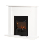 HOMCOM Cheminée électrique Grande Taille Puissance réglable 1000-2000 W Effet Flammes LED minuterie température luminosité réglables télécommande Blanc