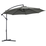 Parasol ogrodowy z ręczną korbą 3 m szary Outsunny