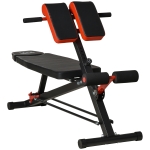 HOMCOM Multifunctional Hyper Dumbbell Bench Indoor Fitness Machine Weights Work Out Ab Sit Up Decline Flat Sit up