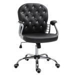 Fauteuil de bureau design contemporain revêtement PU noir