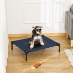 PawHut pat pentru caini, 76x61x18cm, albastru si negru