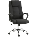 Fauteuil de bureau manager ergonomique grand confort hauteur réglable pivotant 360° lin