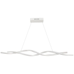 HOMCOM Lampadario LED Sospeso Ondulato, Altezza Regolabile, Luce Fredda 5000K