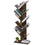 HomCom biblioteca in forma de copac, 50x28x142cm, maro