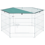 PawHut Recinto per Animali Domestici con Copertura Impermeabile 6 Moduli 59 x 60cm