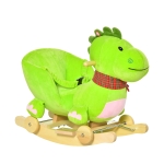 HOMCOM Cavalo de balanço para crianças acima de 18 meses de madeira com rodas 60x32x52cm