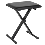 Homcom Scaun Captusit pentru Pian Pliabil cuInaltime Reglabila, Negru, 39x29x51cm