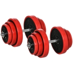 Homcom Set Greutati Gantera 40 kg – Reglabile pentru Sport Acasa