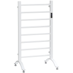HOMCOM Incalzitor electric pentru prosoape , cu 8 bare cu temporizator incorporat si indicatoare LED, otel carbon, alb