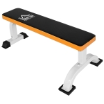 HOMCOM Fitness Flat Bench-Black/Orange