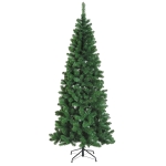 HOMCOM Árvore de Natal Artificial 210cm Ignífugo com 631 Ramos de PVC e Suporte de Metal Decoração de Natal para Interiores Verde